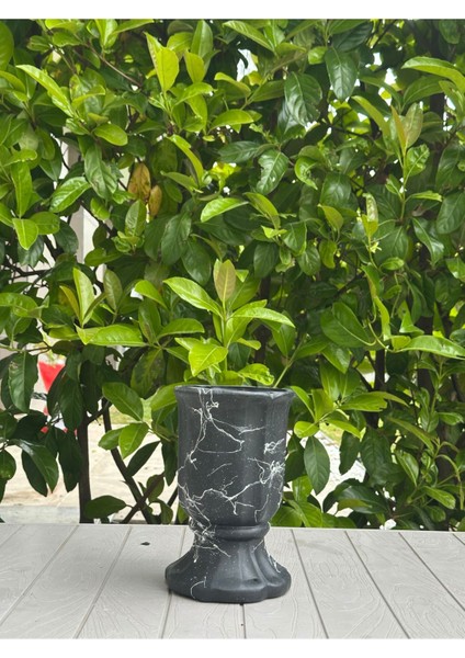 Elite Mermer Desenli Seramik Saksı 22CM Yükseklik , 14CM Çap ( 1 Adet ) 1 Adet fiyatları