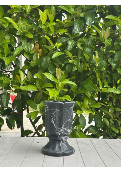 Elite Mermer Desenli Seramik Saksı 22CM Yükseklik , 14CM Çap ( 1 Adet ) 1 Adet fırsatları