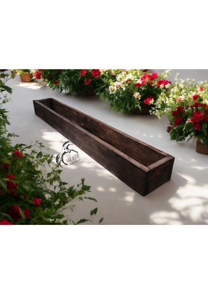 Elite Büyük Saksı 1 Metre, Ahşap Saksı, Iç ve Dış Mekan Uyumlu, Çiçek Saksısı, Kaktüs Sukulent Saksılık 1 Adet