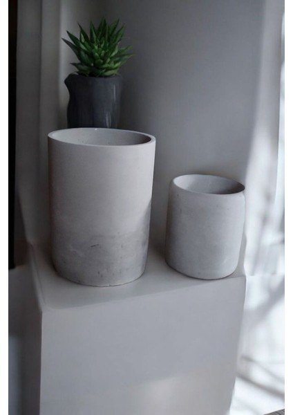 Elite Ham Beton 2li Büyük Boy Beton Saksı 30X22-20X17 1 Adet fiyatları