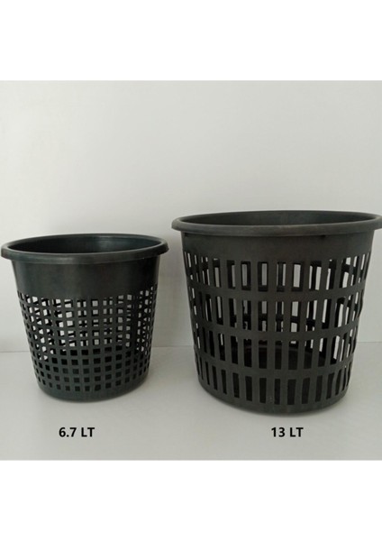 Elite File Saksı 6,7 Lt 5 Adet Delikli Saksı Sepet Saksı Repikaj Saksı Plastik Saksı Üretim Saksısı 1 Adet