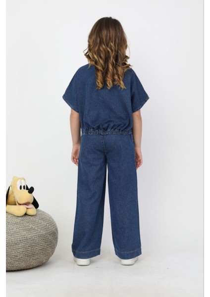 Çiçek Detaylı Denim Takım fiyatları