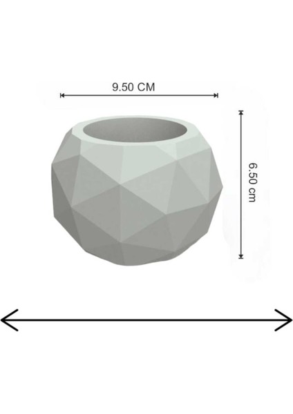 Elite Geometrik Saksı Silikon Kalıbı, Beton Harcı, Taş Tozu , Alçı Döküm Kalıbı 1 Adet