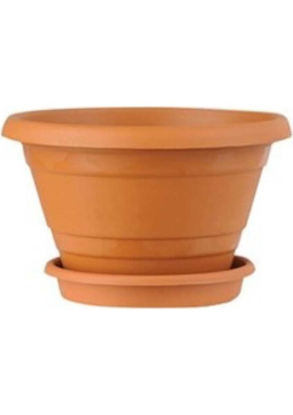 Elite Eminhome Toprak Görünümlü Plastik Menekşe Saksı 12 cm 0.6 Lt 1 Adet