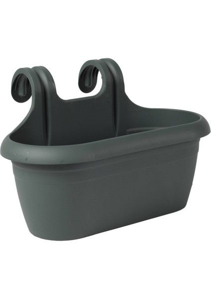 Elite Nergiz Balkon Saksı 40 cm Yeşil 6,5 Lt Denge Aparatlı 1 Adet