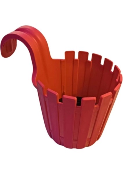 Elite Akasya Balkon Saksı Tekli Kolay Askı 30 Pembe 1,5 Lt Denge Aparatlı 1 Adet