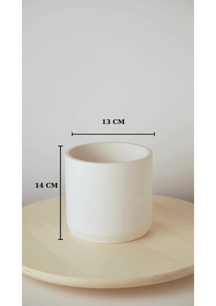 Elite Dekoratif Beton Saksı - Orta Boy Silindir - 13X15CM 1 Adet fiyatları