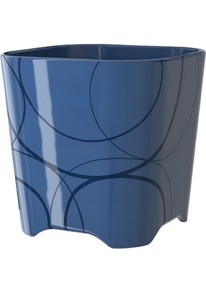 Elite Lıvful 13 cm Koyu Mavi Stoneware Porselen Saksı 1 Adet