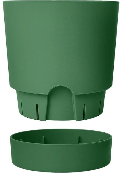Elite 5 Litre (Model: Begonya 21) Tabaklı Dekoratif Mat Plastik Saksı 1 Adet