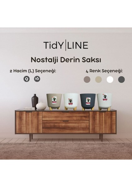 Elite Nostalji Derin Saksı: 31.5 cm (16 Litre) 1 Adet indirimleri