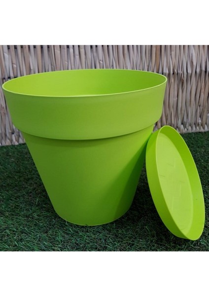 Elite Saksı 2 Adet 10 Lt Fıstık Yeşili Tabaklı Saksı Çiçek Saksısı Plastik Saksı Yalı Saksı 1 Adet fiyatları
