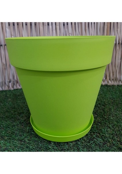 Elite Saksı 2 Adet 10 Lt Fıstık Yeşili Tabaklı Saksı Çiçek Saksısı Plastik Saksı Yalı Saksı 1 Adet modelleri