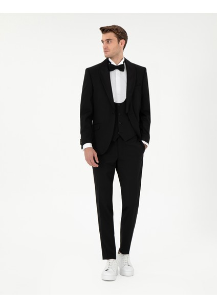 Erkek Siyah Ex. Slim Fit Yelekli Smokin 50305108-VR046 indirimleri