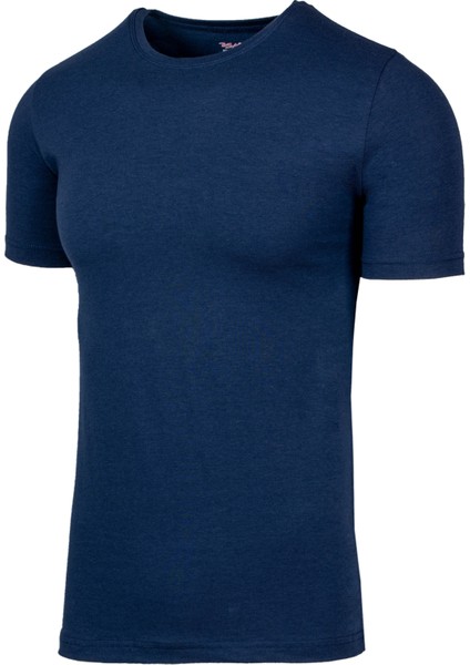 Erkek Likralı Kısa Kol 0 Yaka T-Shirt 55003