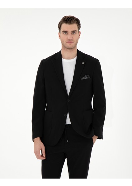 Erkek Siyah Slim Fit Ceket 50306057-VR046