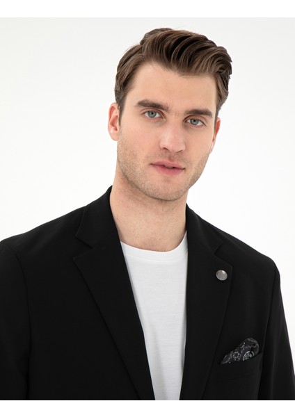 Erkek Siyah Slim Fit Ceket 50306057-VR046 fiyatları
