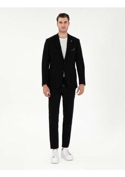 Erkek Siyah Slim Fit Ceket 50306057-VR046 fırsatları