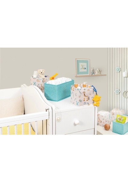 Baby 3'lü Kullanışlı Çekmece Düzenleyici Çok Amaçlı Organizer Kutu (Yeşil)