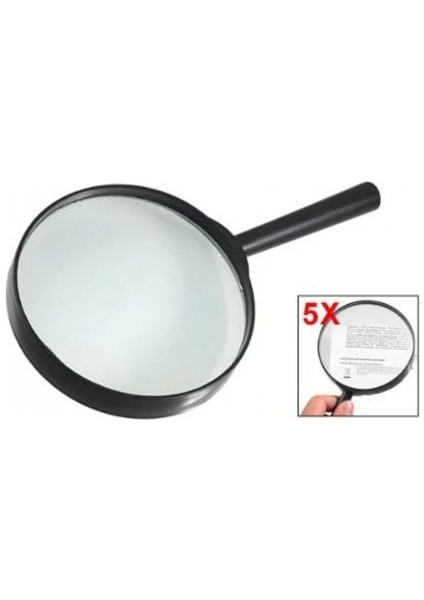 -Plastik Siyah Yuvarlak Kolu 100MM Dia Büyüteç 5x Büyüteç modelleri