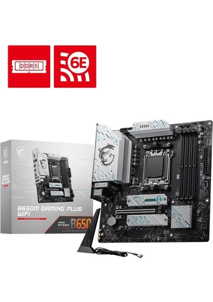 Msı B650M Gamıng Plus Wıfı Ddr5 7200MHZ(OC) HDMI Dp M.2 Matx Am5