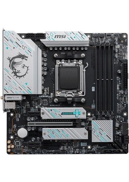 Msı B650M Gamıng Plus Wıfı Ddr5 7200MHZ(OC) HDMI Dp M.2 Matx Am5 fiyatları