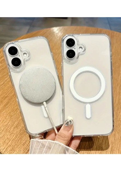 Iphone 16 Kılıf Magsafe Şeffaf Kılıf Kamera Çıkıntılı Darbeye Dayanıklı Kapak indirimleri