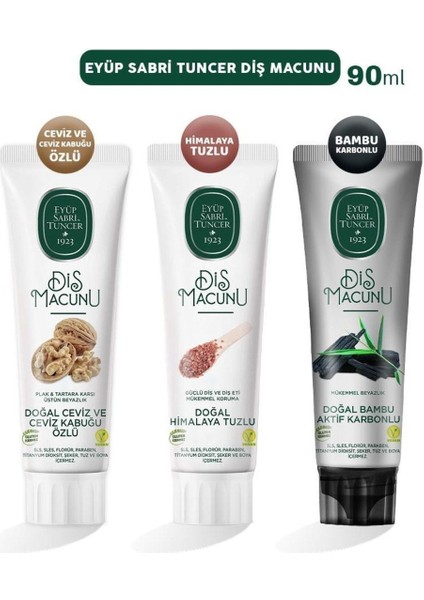 Diş Macunu Bambu, Ceviz ve Himalaya 90 ml