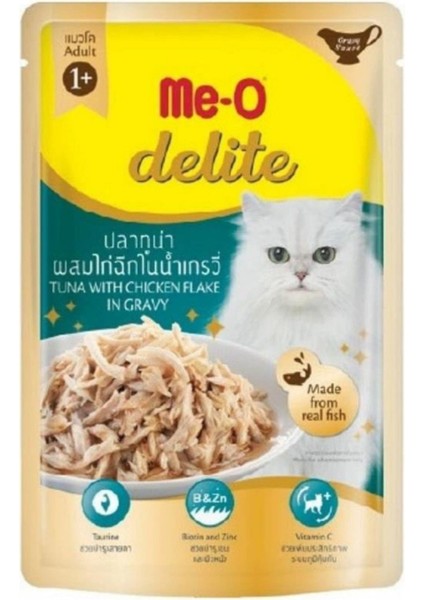 Delite Pouch Ton Balığı ve Tavuklu Kedi Konservesi 70GR - 24 Adet