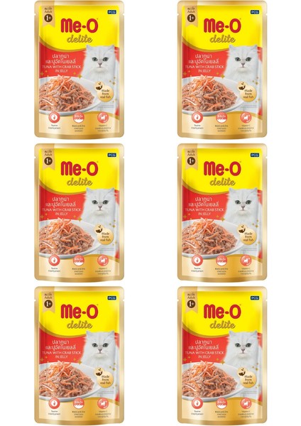 Delite Pouch Ton Balığı ve Yengeç Kedi Konservesi 70GR - 6 Adet