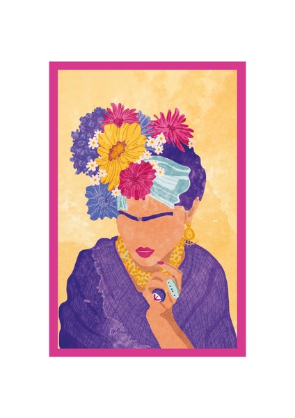 Frida Kahlo – Dekoratif Hediye Not Kartı Ve Kartpostal | 10x15 Cm