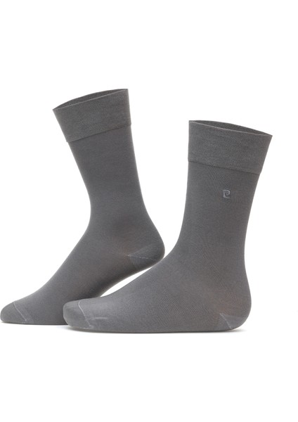 Erkek Erkek Bambu Karışımlı Gri Soket Basic Çorap 50308446-100