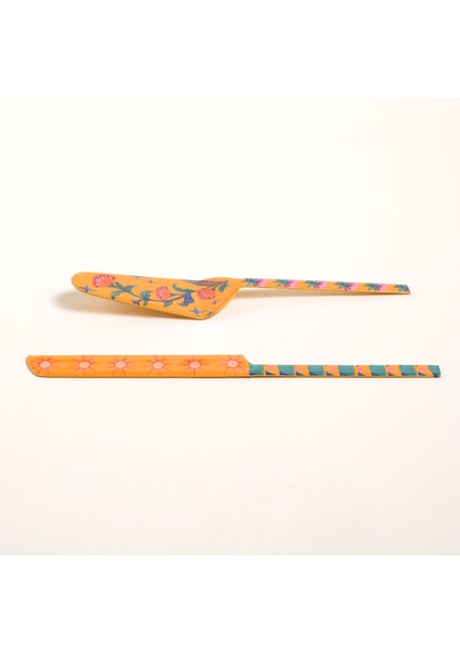Rampur Çelik Servis Seti 30X10X2 cm Sarı