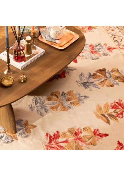Palrı Nakışlı Pamuk Pamuk Kilim 120X180 cm Krem fiyatları