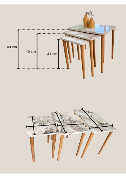 Zigon ve Orta Sehpa Seti | Salon Seti | Sehpa Seti | Oturma Odası Seti Dikdörtgen indirimleri