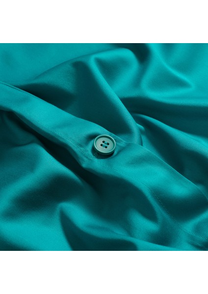 Solıd 300 Tc Çift Kişilik Pamuk Saten %100 Pamuk Saten Nevresim Seti 200X220 cm Koyu Yeşil modelleri