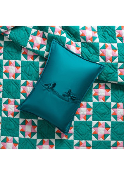 Uttar Kapitoneli 300 Tc Kıng Sıze Pamuk Saten Yatak Örtüsü Seti 260X280 cm Yeşil indirimleri