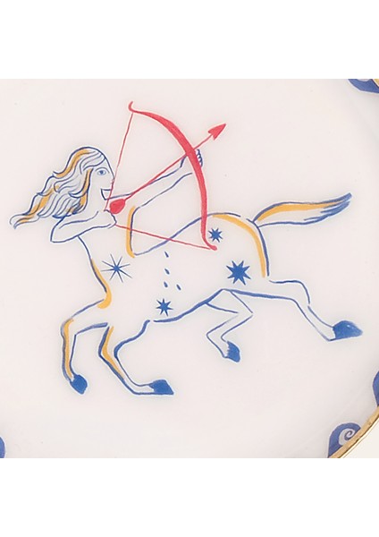 Agra Metal Dekoratif Tepsi 10X10 cm Mavi - Beyaz indirimleri