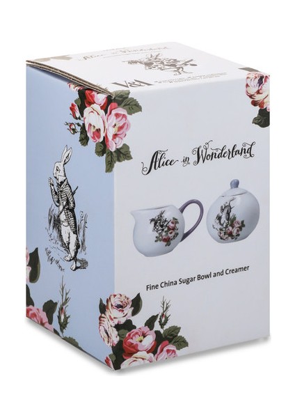 x V&a Alice In Wonderland Fine China Porselen 200ML Krema ve Şekerlik Seti fırsatları