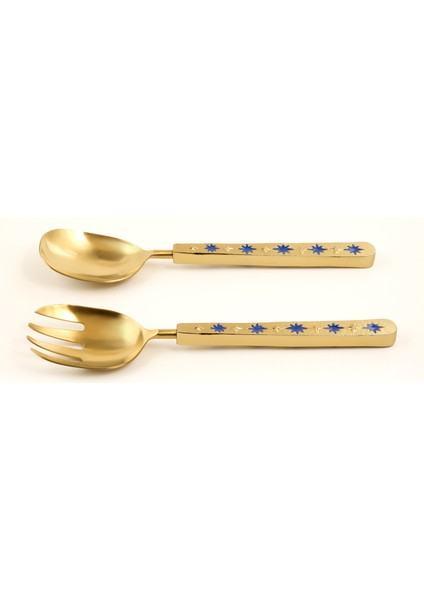 Rampur Çelik Salata Kaşık Seti 31X11X2 cm Gold modelleri
