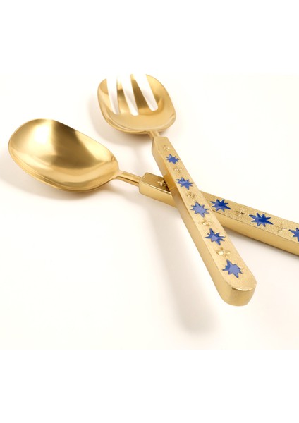 Rampur Çelik Salata Kaşık Seti 31X11X2 cm Gold fırsatları