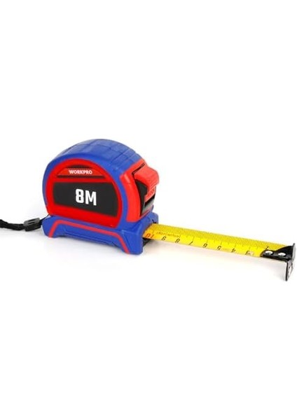 WP261044 8MX25MM Naylon Kaplama Sarı Çift Taraflı Manyetik Çelik Şerit Metre
