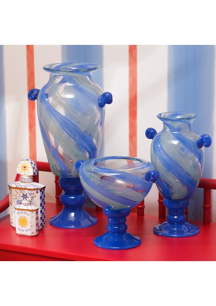 Baıta Cam Vazo 23X15X33 cm Mavi fiyatları