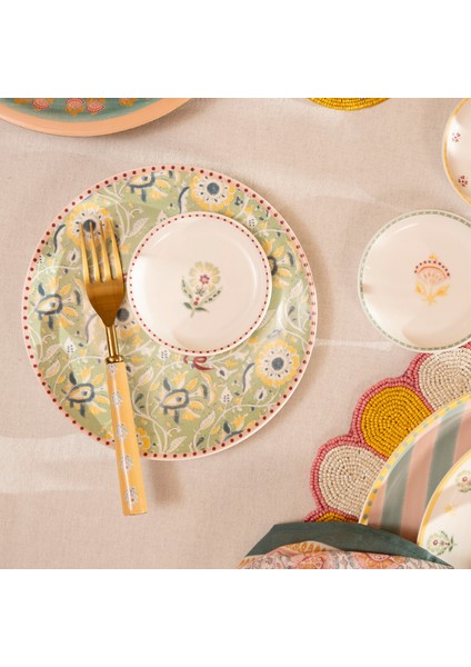 Luohu Porselen Pasta Tabağı 20X20X2 cm Renkli