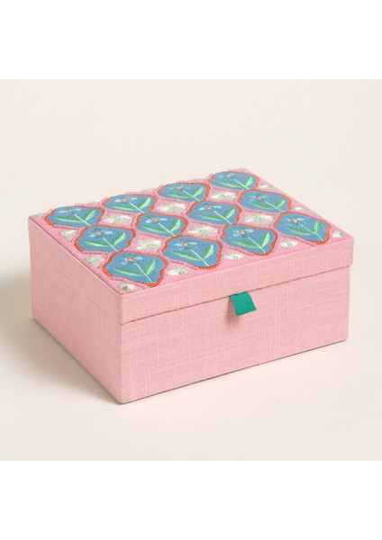 Rajpath Pamuk Dekoratif Kutu 19X14X8 cm Pembe