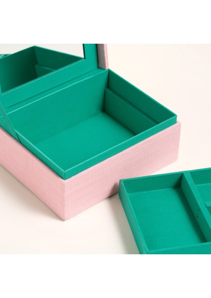 Rajpath Pamuk Dekoratif Kutu 19X14X8 cm Pembe indirimleri