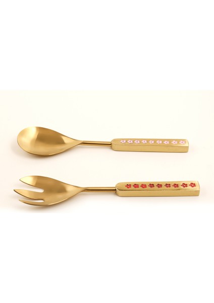 Rampur Çelik Salata Kaşık Seti 31X11X2 cm Renkli