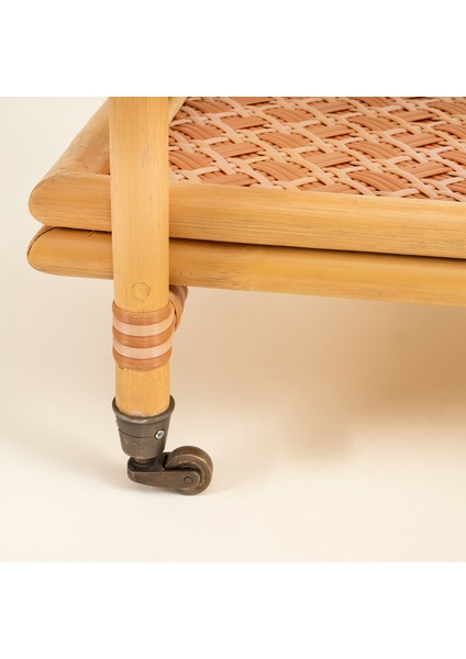 Java Rattan - Synthetıc Servis Arabası 78X46X85 cm Turuncu