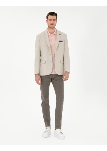 Erkek Bej Slim Fit Ceket 50303389-VR011 fırsatları