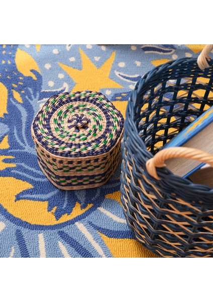 Tam Dao Deniz Çayırı Dekoratif Kutu 22X13 cm Lacıvert - Yeşil fiyatları