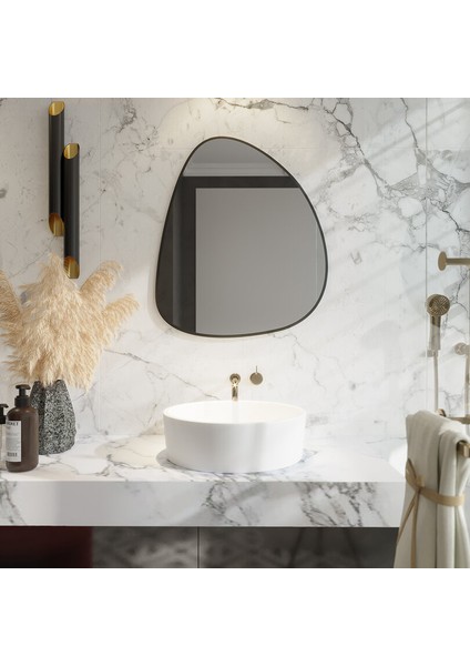 Asimetrik Duvar Aynası - Modern Mdf Çerçeveli, Yatak Odası & Salon Dekoru (AYP179) modelleri